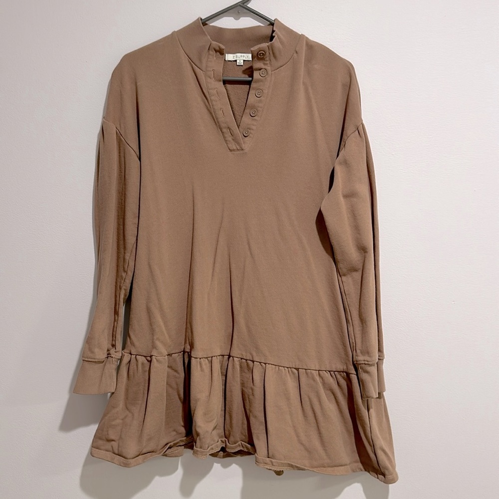Z Supply, drop-waist, small, sweatshirt dress